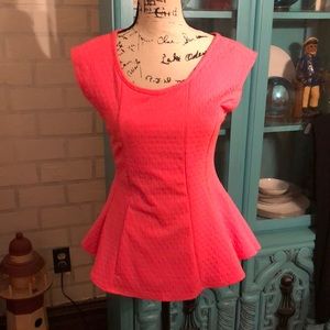 Beautiful hot pink peplum top